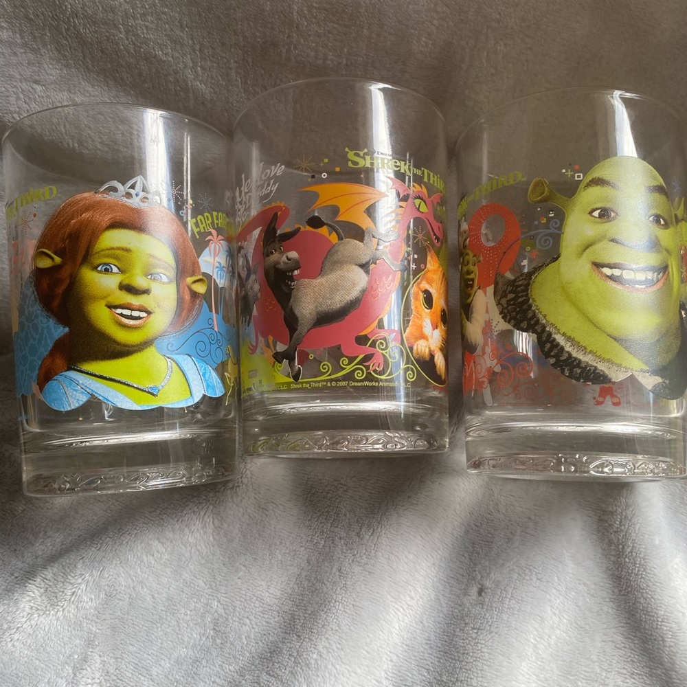 Shrek Glass Set of 3